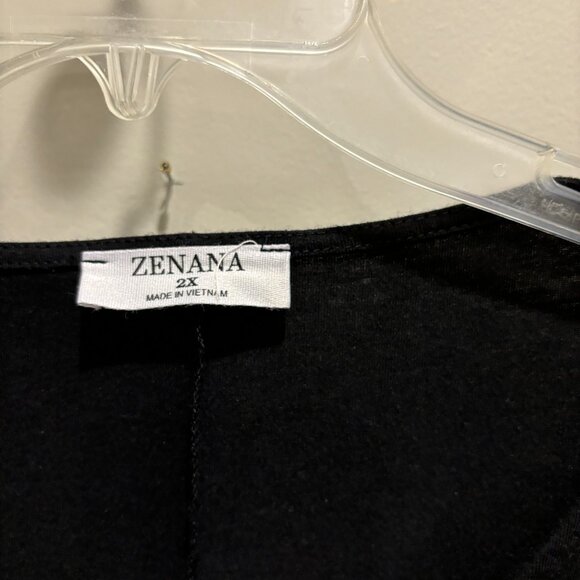 Zanzea Black Short Sleeve Pullover Polyester Blend Shirt sz 2XL - Picture 5 of 5